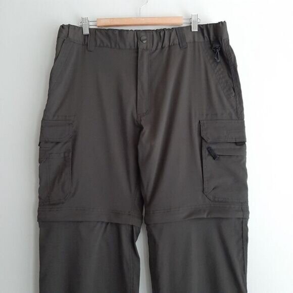 BC CLOTHING Utility Convertible Zip-Off Cargo Pants Grey Men's Sz L - Picture 2 of 11